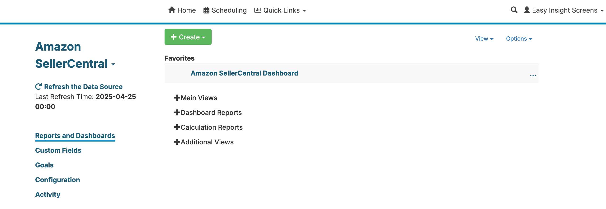 Data Source Screen