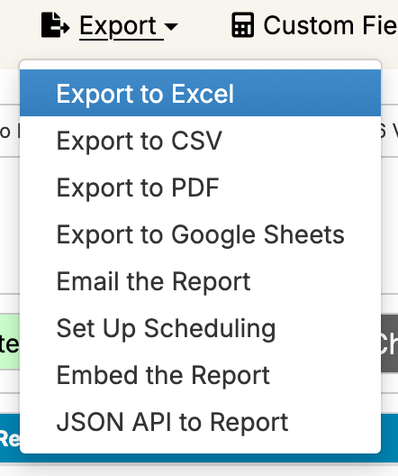 Export Menu